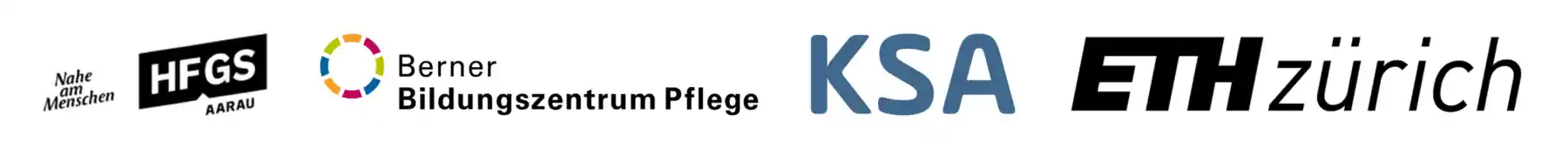 Netzwerkpartner des interprofessionellen Trainings und Transfers (FIT): HFGS Aarau, Berner Bildungszentrum Pflege (BZ Pflege), Kantonsspital Aarau (KSA) und ETH Zürich. Gemeinsam fördern sie die interprofessionelle Ausbildung von Gesundheitsfachpersonen.
